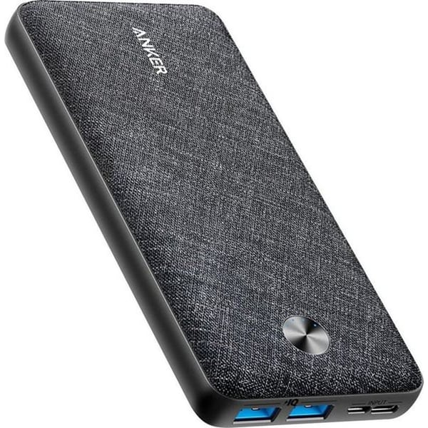 Anker PowerCore Metro Essential 20000mAh, 18W Fast Charging, USB-C Input, Ultra-Slim Design, Fabric Finish – Model A1268H11