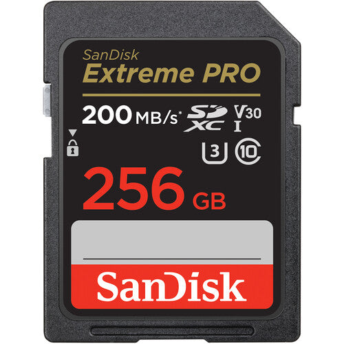 بطاقة ذاكرة SanDisk Extreme PRO سعة 256 جيجابايت SDXC بسرعة 200 ميجابايت/ثانية - للطلب 