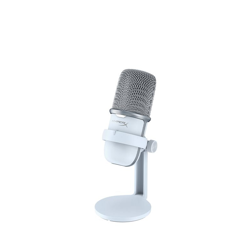 HyperX Solocast USB Condenser Microphone - White, Plug and Play, Adjustable Stand - Rebuy-Box