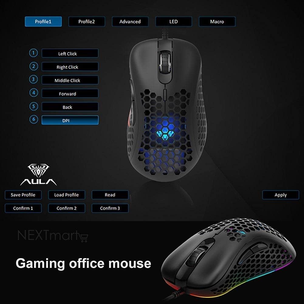 AULA F810 Wired Gaming Mouse 6400 dpi - علبة مفتوحة