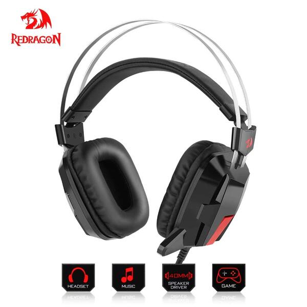 Redragon H201 Stereo Gaming Headset for PS4, Xbox One，PC and Smartphones - كسر زيرو