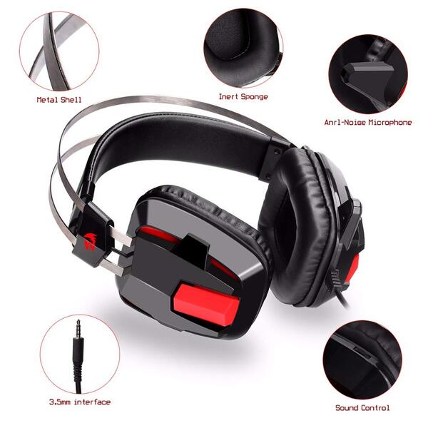 Redragon H201 Stereo Gaming Headset for PS4, Xbox One, PC, and Smartphones