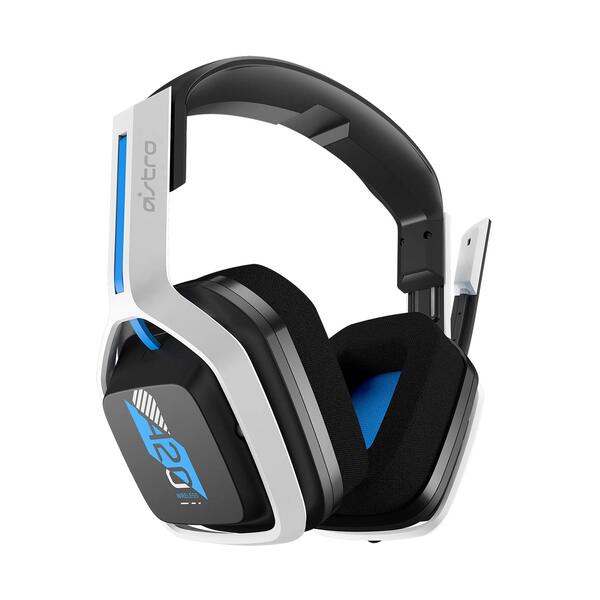 Astro A20 Wireless Gaming Headset, Black/Blue, 15-Hour Battery Life, Adjustable Headband, Flip-to-Mute Microphone