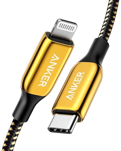 Anker Powerline +III USB-C Cable With Lighting Connector -A8843HB1 - Gold - علبة مفتوحة