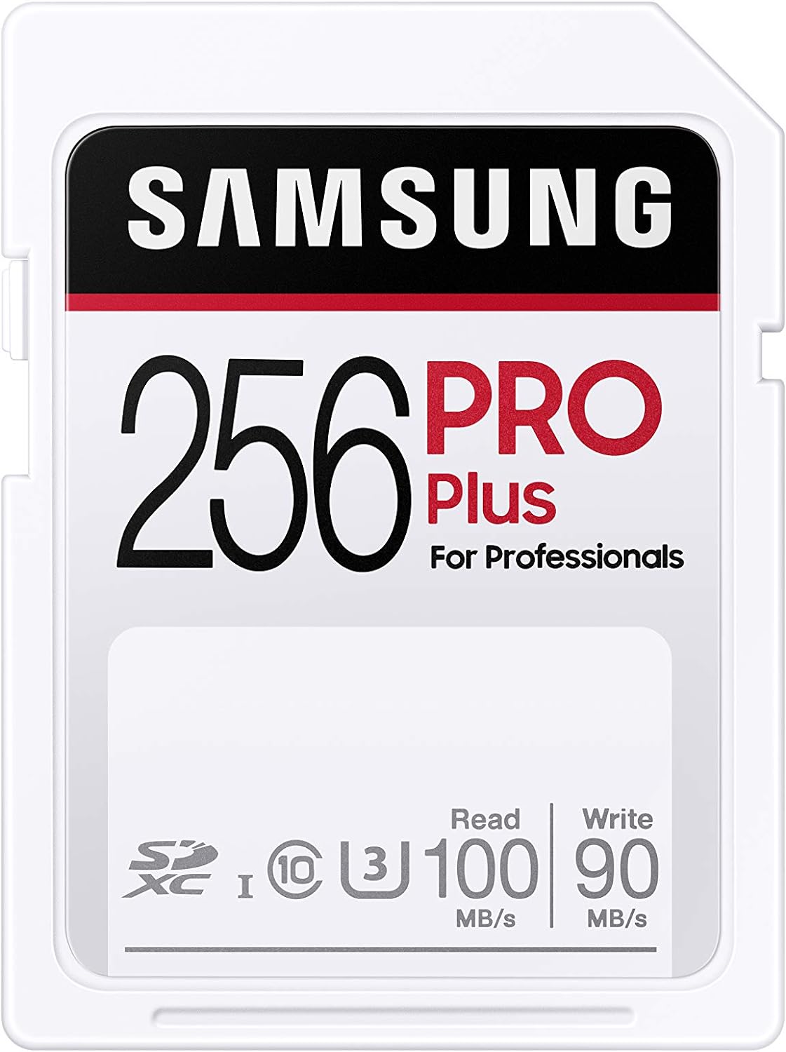 بطاقة الذاكرة SAMSUNG PRO Plus SDXC سعة 256 جيجا بايت بالحجم الكامل - SD