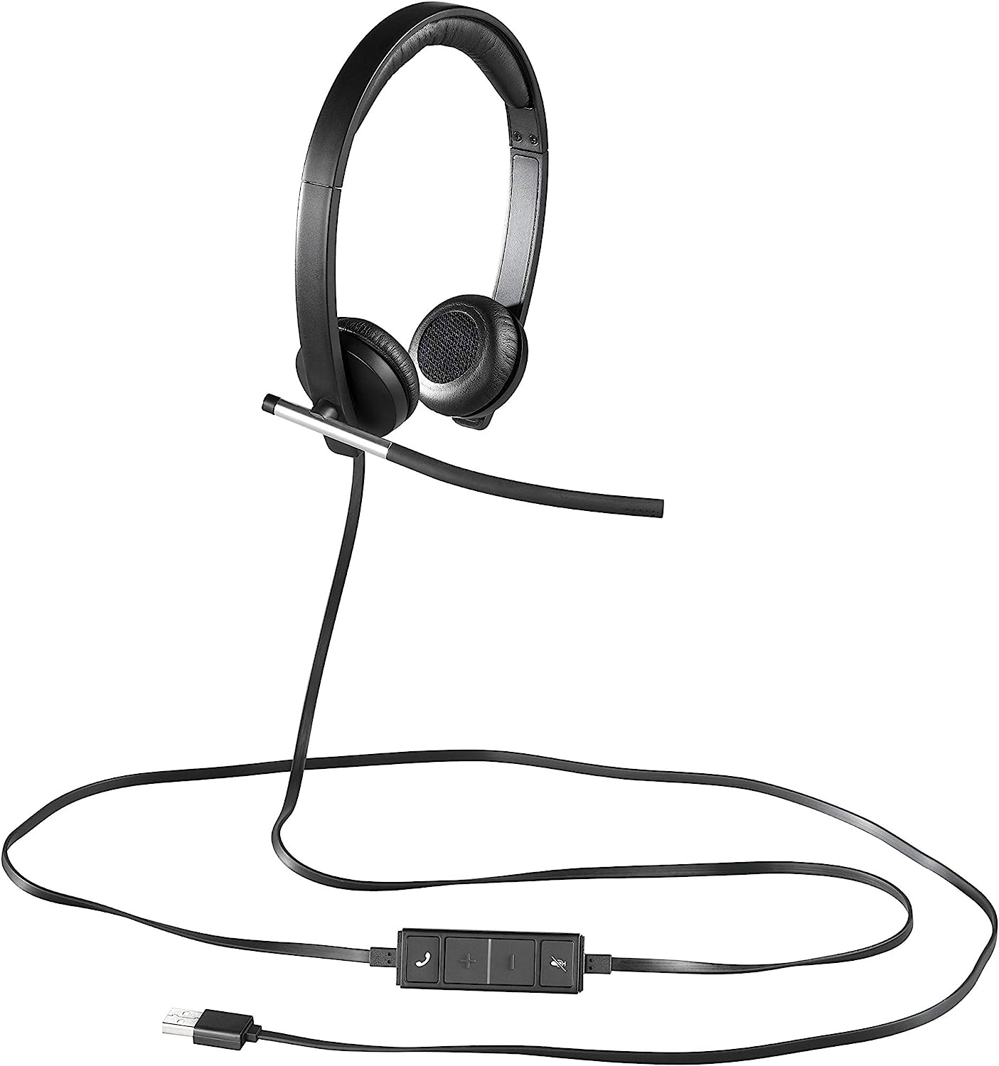 Logitech USB Headset H650e, Stereo, Wired, Noise-Cancelling Microphone, Adjustable Headband, Comfortable Ear Cushions