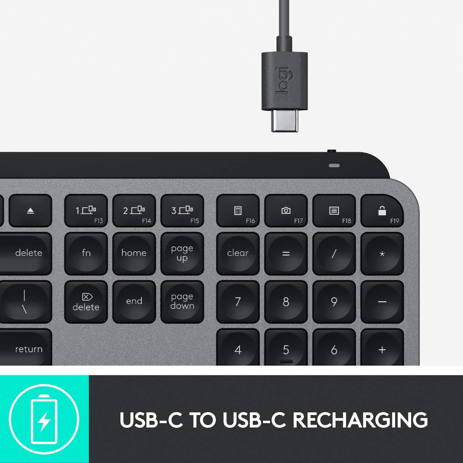 قِطع خاصة - Logitech MX Keys Advanced Wireless Illuminated Keyboard for Mac US/ENG - خبطة بسيطة جدا فى زاوية الكيبورد