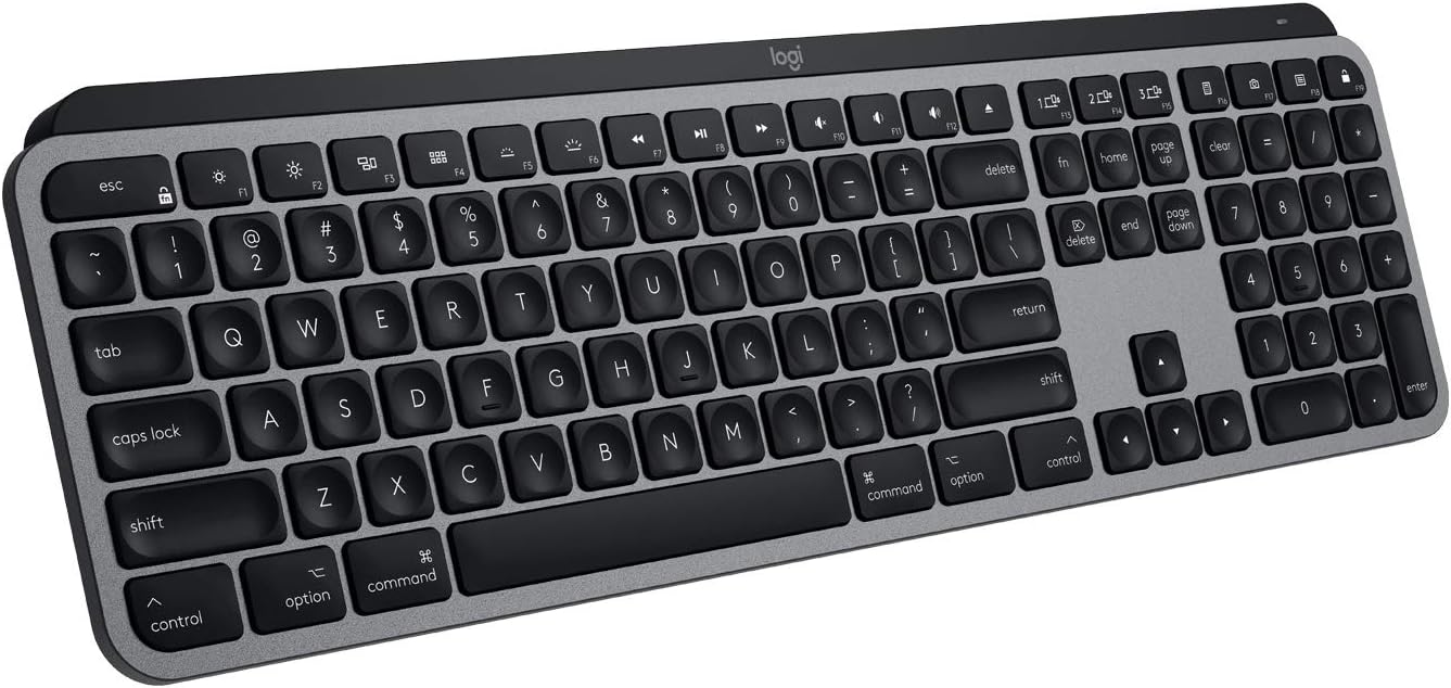 قِطع خاصة - Logitech MX Keys Advanced Wireless مضيئة لوحة المفاتيح لنظام التشغيل Mac US/ENG - خبطة فائقة فى زاوية الكيبورد 