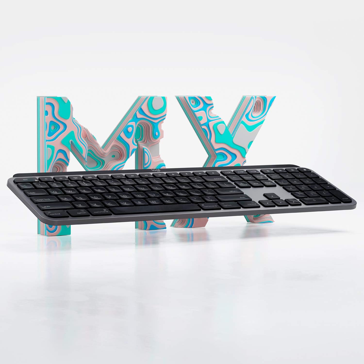 قِطع خاصة - Logitech MX Keys Advanced Wireless Illuminated Keyboard for Mac US/ENG - خبطة بسيطة جدا فى زاوية الكيبورد