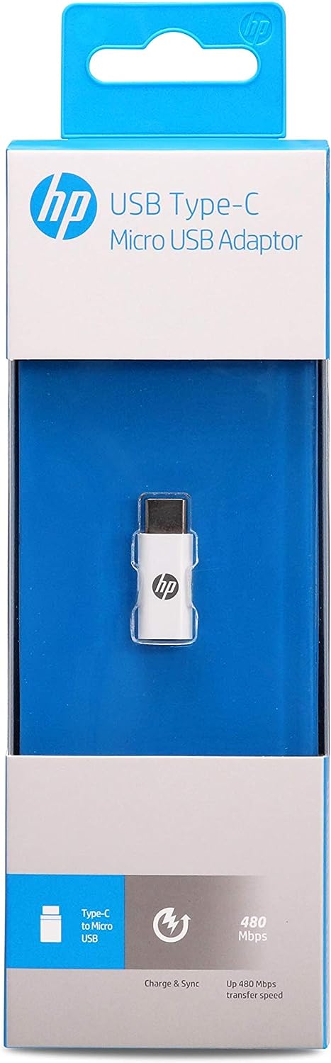 محول HP OTG USB Type-C Micro USB - أبيض - واسع النطاق