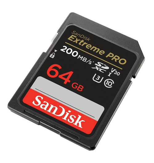 SanDisk 64GB Extreme PRO SDXC UHS-I Card Speed UP TO 200MB/s - علبة مفتوحة