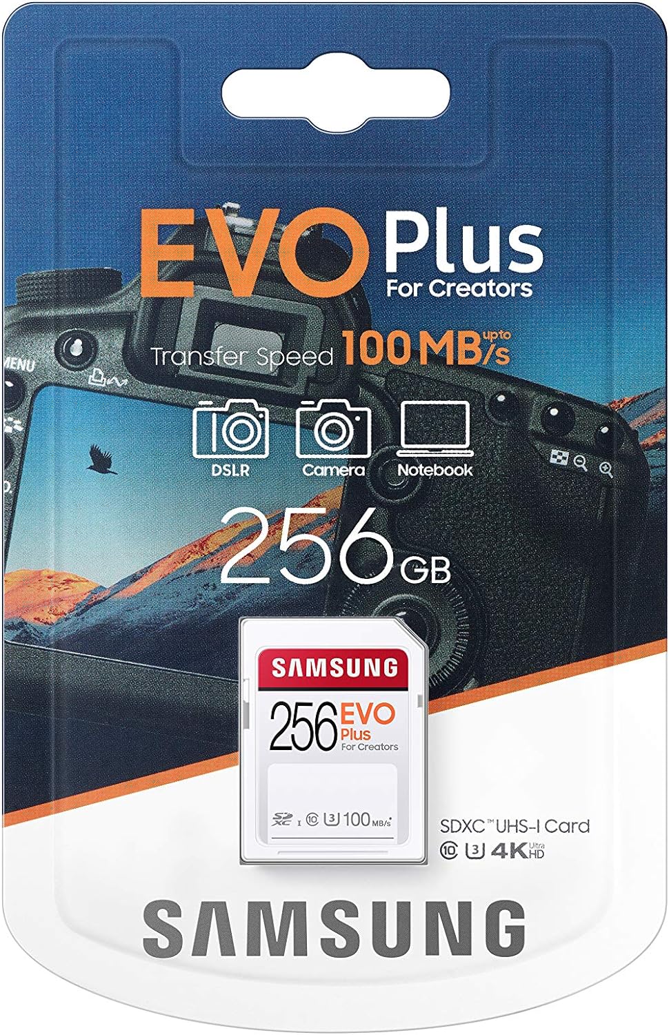 Samsung Evo Plus 256GB 100/80 ميجابايت/ثانية SD U3 - كسر زيرو