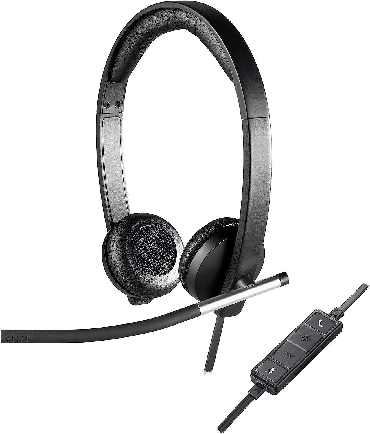 Logitech USB Headset H650e, Stereo, Wired, Noise-Cancelling Microphone, Adjustable Headband, Comfortable Ear Cushions