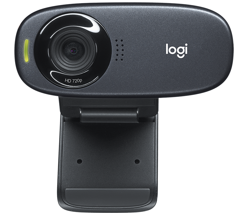 Logitech C310 HD Webcam, 720p Resolution, Built-In Microphone, Auto Light Correction, Universal Clip