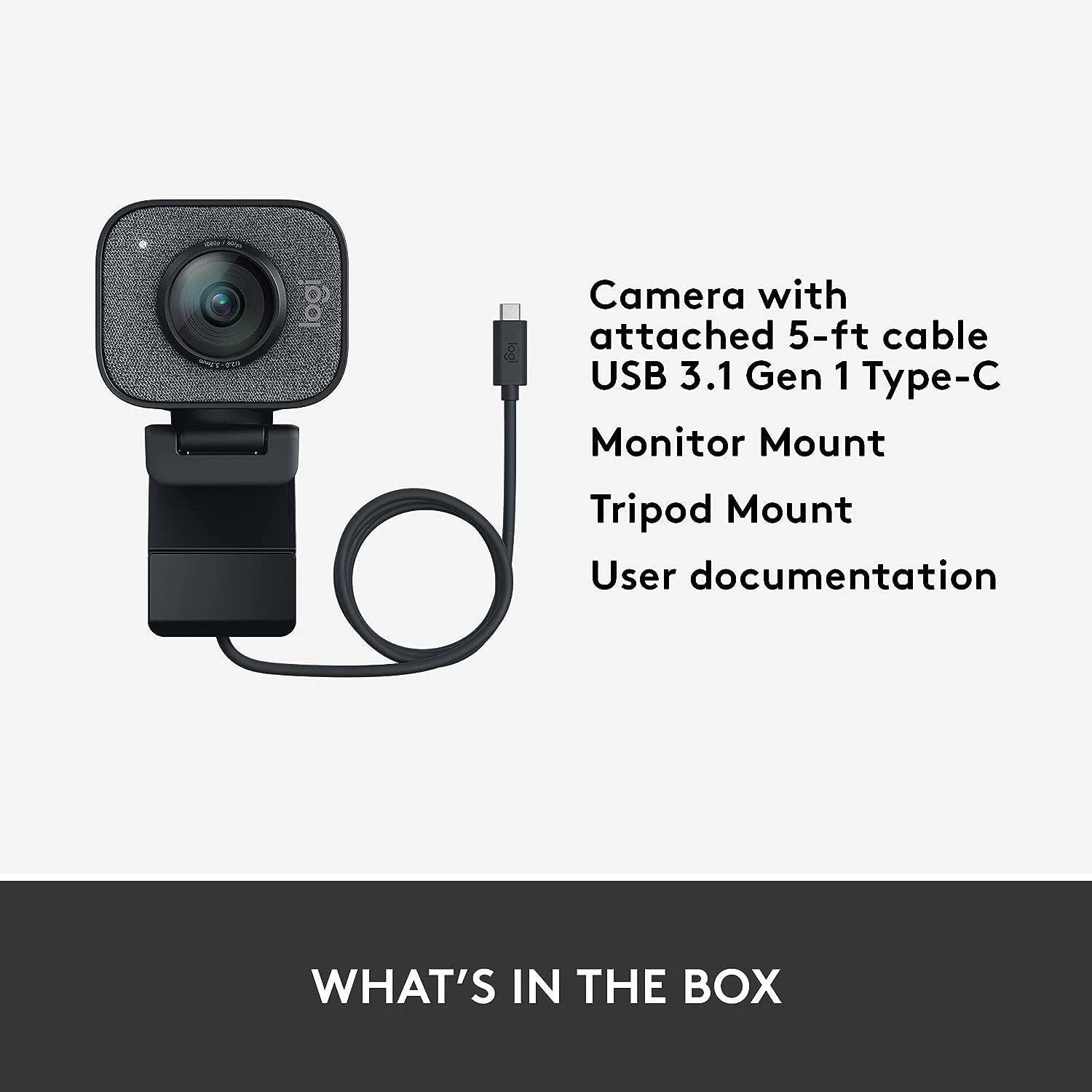 Logitech StreamCam - Full HD 1080p Streaming Webcam - علبة مفتوحة