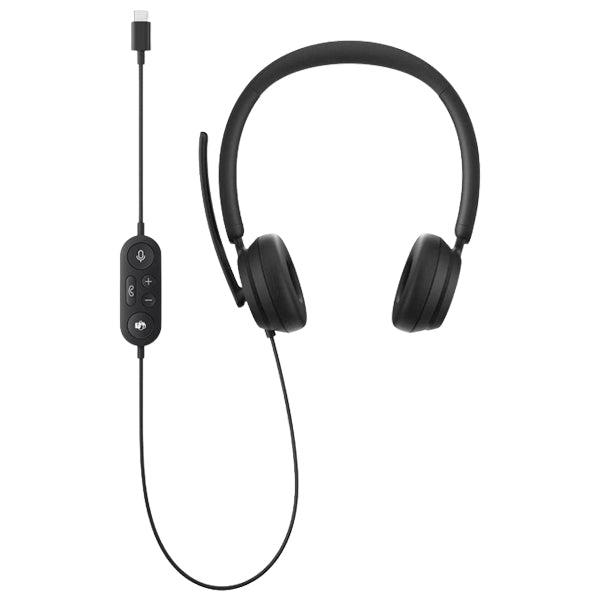 Microsoft Modern USB-C Headset, Wired On-Ear Stereo, Noise-Cancelling Microphone, Adjustable Headband, Comfortable Ear Cushions