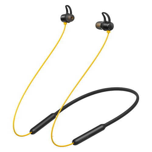 قِطع خاصة - Realme Buds Wireless Real Bass, 11.2mm Bass Boost Driver, 12 Hour Playback, Sweat Proof - Yellow - (المايك ضعيف)