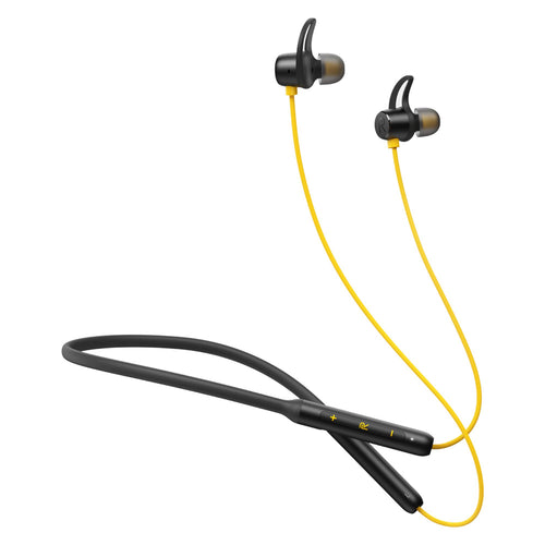 قِطع خاصة - Realme Buds Wireless Real Bass, 11.2mm Bass Boost Driver, 12 Hour Playback, Sweat Proof - Yellow - (المايك ضعيف)