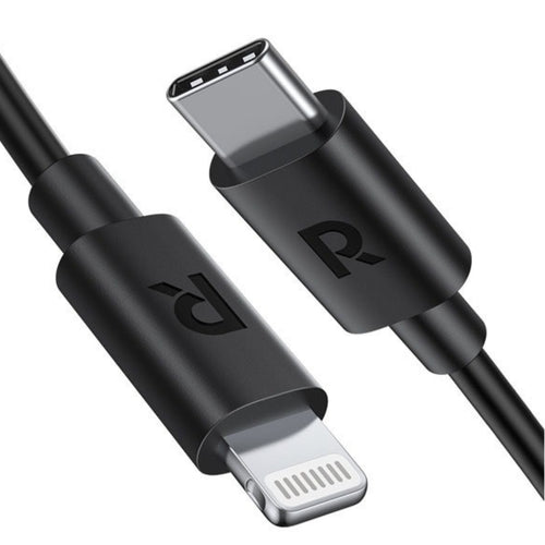 RAVPower Charging cable Type-C to Lightning 1m - Black - علبة مفتوحة