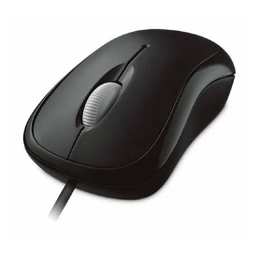 Microsoft Basic Optical Wired Mouse USB - Black - علبة مفتوحة