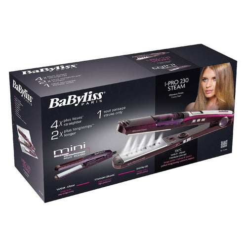 BaByliss I-Pro 230 steam + mini straightener - ST396ALE - علبة مفتوحة