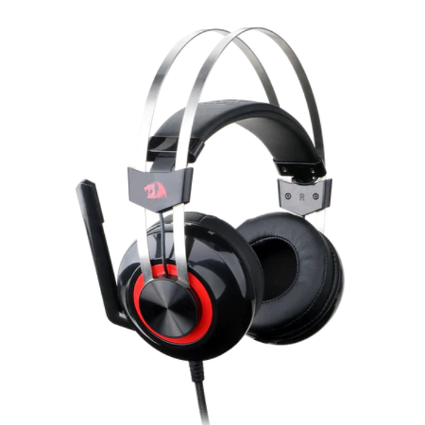 Redragon TALOS H601 Gaming Headset, Wired, Adjustable Headband, Noise-Cancelling Microphone, RGB Lighting, Comfortable Ear Cushions