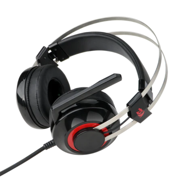 Redragon TALOS H601 Gaming Headset, Wired, Adjustable Headband, Noise-Cancelling Microphone, RGB Lighting, Comfortable Ear Cushions