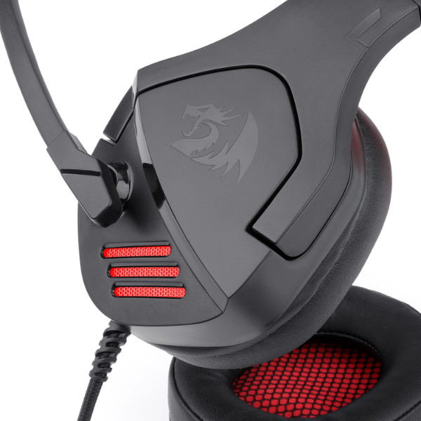 Redragon Theseus H250 Gaming Headset, Wired, Adjustable Headband, Noise-Cancelling Microphone, RGB Lighting, Comfortable Ear Cushions