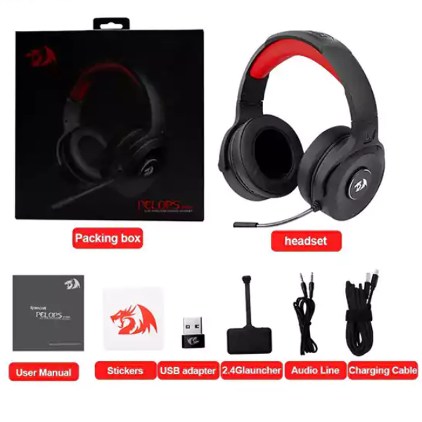 Redragon H818 PRO RGB PELOPS Pro Wireless AUX - علبة مفتوحة