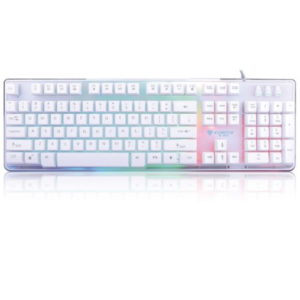 Xunfox USB Keyboard KB-20, Durable Design, Quiet Keys, Ergonomic Layout