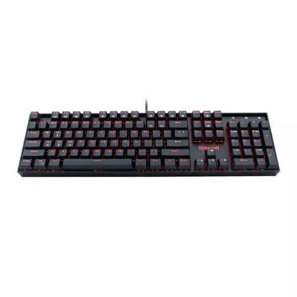 Redragon VARA K551-R Mechanical Gaming Keyboard, 104 Keys, RGB Backlighting, Red Switches, Durable Design