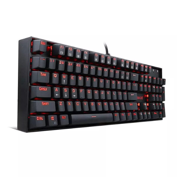 Redragon VARA K551-R Mechanical Gaming Keyboard, 104 Keys, RGB Backlighting, Red Switches, Durable Design