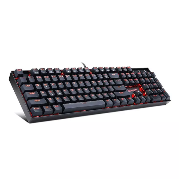 Redragon VARA K551-R Mechanical Gaming Keyboard, 104 Keys, RGB Backlighting, Red Switches, Durable Design