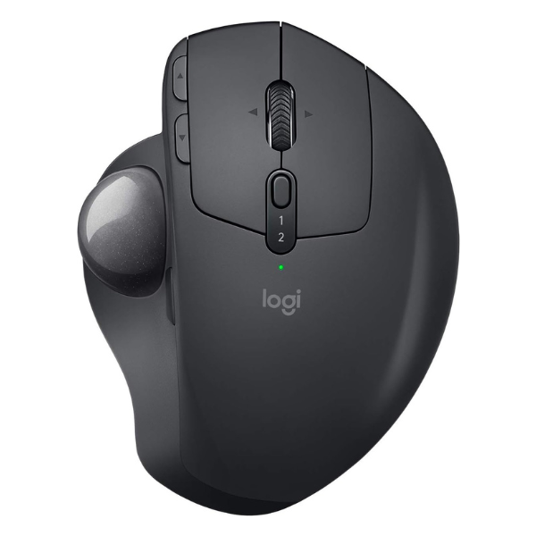 Logitech MX Ergo Advanced Wireless Trackball/Mouse Graphite - علبة واسعة