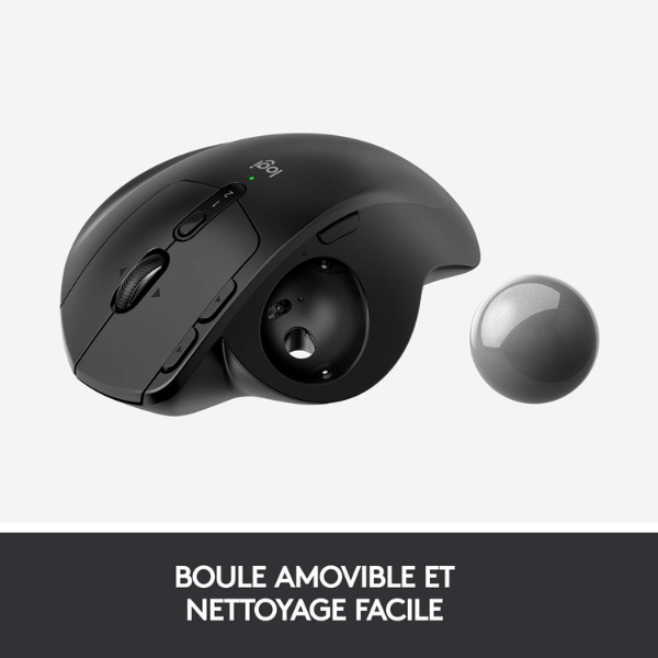 Logitech MX Ergo Advanced Wireless Trackball/Mouse Graphite - علبة واسعة