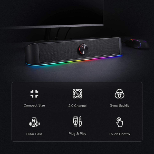 Redragon Adiemus GS560 Stereo Soundbar - علبة مفتوحة