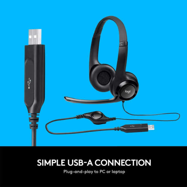 Logitech Headset H390 - علبة مفتوحة