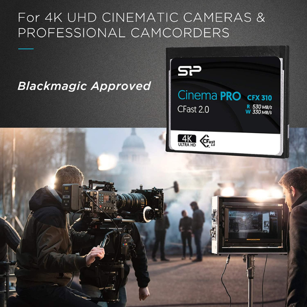 Silicon Power CFast2.0 CinemaPro CFX310 بسرعة 530/330 ميجابايت/ثانية -