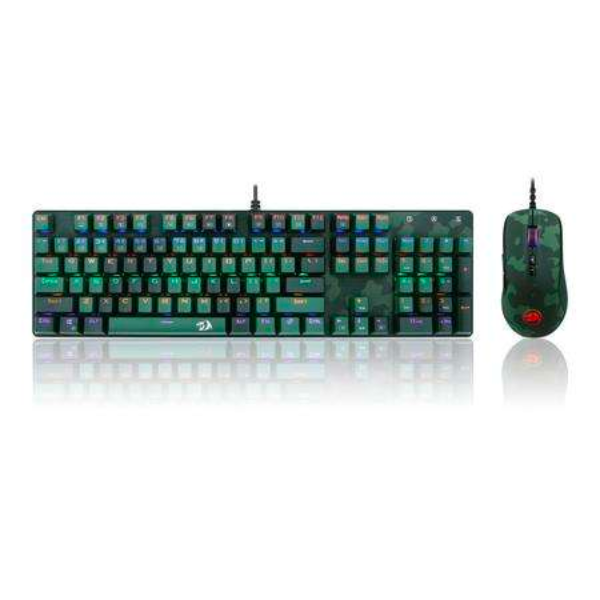 Redragon CAMINC ESSENTIALS S108 Keyboard & Mouse 2-in-1 Set, RGB Backlighting, 104 Keys, Ergonomic Design