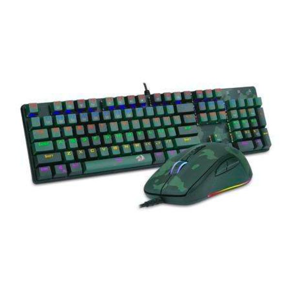 Redragon CAMINC ESSENTIALS S108 Keyboard & Mouse 2-in-1 Set, RGB Backlighting, 104 Keys, Ergonomic Design