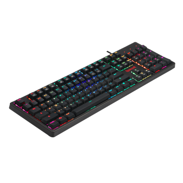 Redragon K579 MANYU Mechanical Gaming Keyboard, Wired, 104 Keys, RGB Backlighting, Red Switches, Durable Build