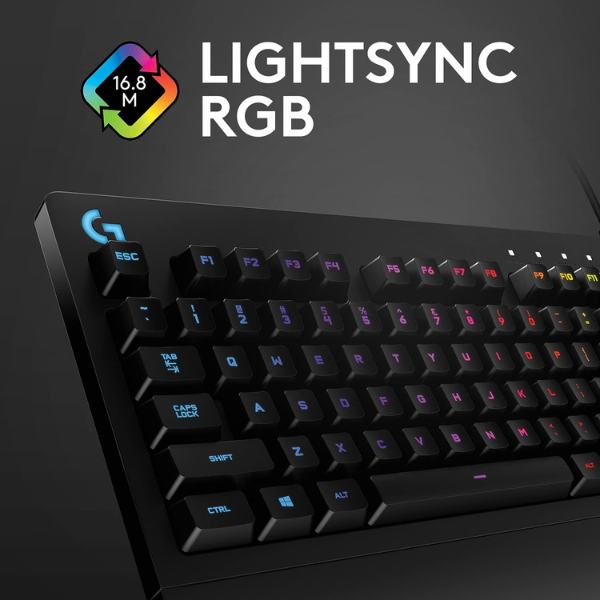 Logitech G213 Prodigy Gaming Keyboard, RGB Backlighting, Membrane Switches, Dedicated Media Controls, Spill-Resistant Design