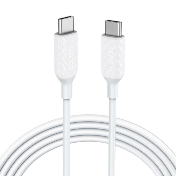 كابل أنكر باور لاين III USB-C إلى USB-C 0.9 متر - أبيض (صندوق مفتوح)