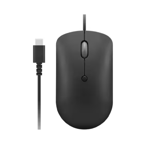 Lenovo 400 USB-C Wired Compact Mouse - Black - كسر زيرو