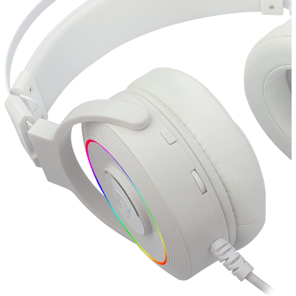 قِطع خاصة - Redragon H320 Lamia2 7.1 Gaming RGB Headset White - المايك مكتوم