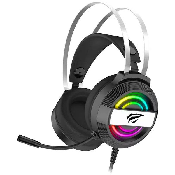 HAVIT HV-H2026D RGB Gaming Headphone, 3.5mm & USB Connectivity, Noise-Cancelling Microphone, Adjustable Headband, Comfortable Design