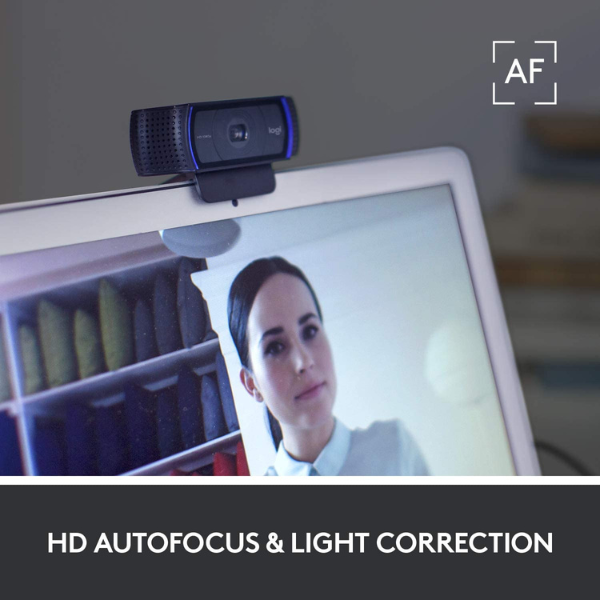 Logitech HD Pro Webcam C920s - منطقة واسعة