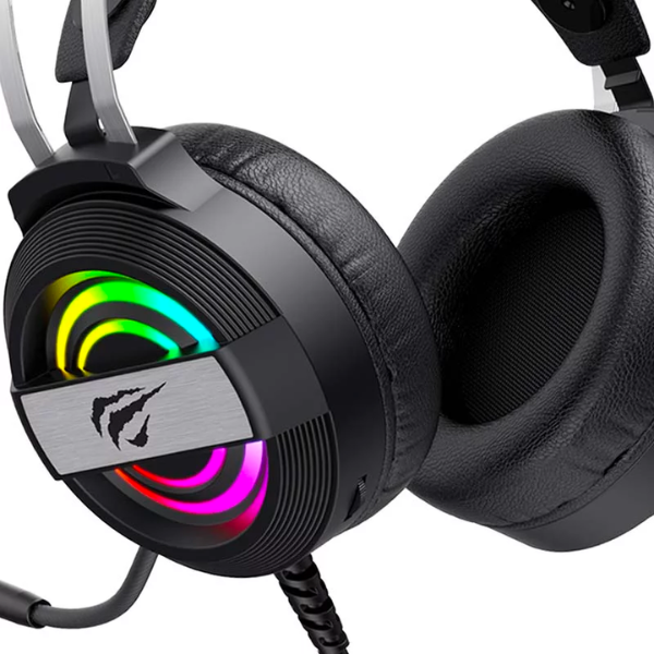 HAVIT HV-H2026D RGB Gaming Headphone, 3.5mm & USB Connectivity, Noise-Cancelling Microphone, Adjustable Headband, Comfortable Design