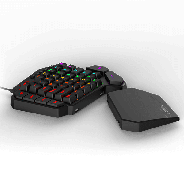 Redragon K585 DITI مفاتيح ميكانيكية زرقاء RGB بيد واحدة - كسر زيرو