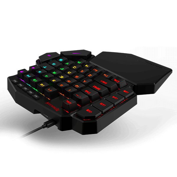 Redragon K585 DITI مفاتيح ميكانيكية زرقاء RGB بيد واحدة - كسر زيرو